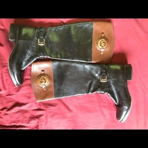 Michael Kors boots two toned black brown 7